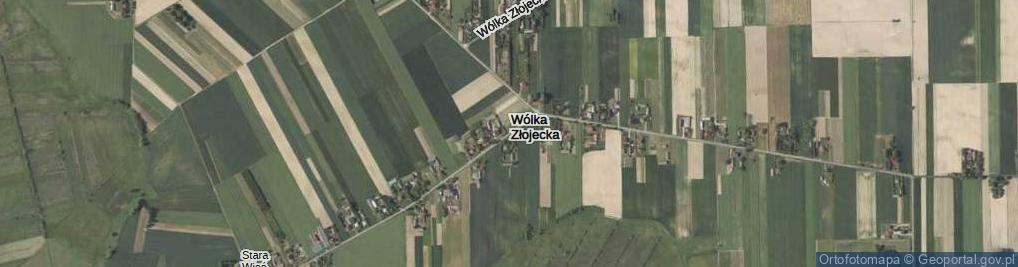 Zdjęcie satelitarne Wólka Złojecka ul.